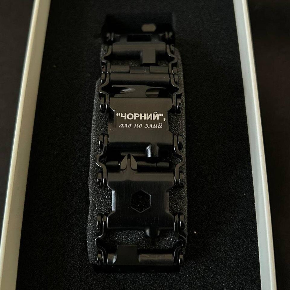Іменний Браслет-мультитул Leatherman Tread Black
