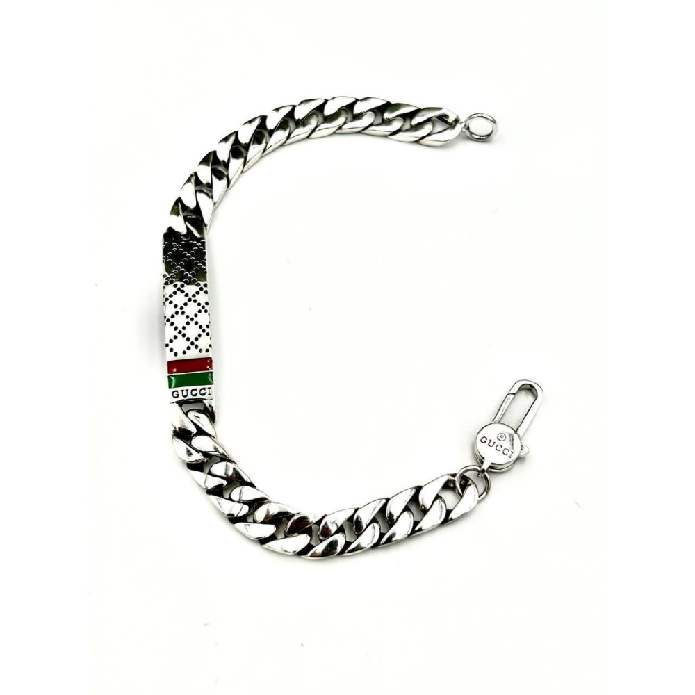 Серебряный браслет Gucci AAA 925 пробы коллекции Military