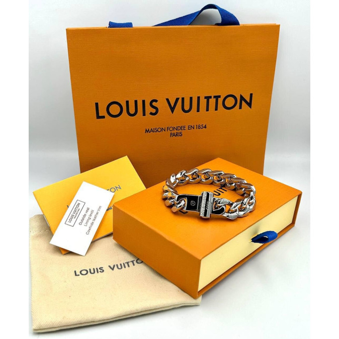 Титановый широкий браслет Louis Vuitton 19см