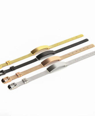 Сріблястий браслет універсального розміру з вашим гравіюванням